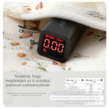 100% pamutból készült baba overál, A osztály, 120 g szójafehérje töltésű steppelt bélés, vastag ősz-téli modell, 0–12 hónapos korosztálynak, uniszex, hosszú ujjú, kapucni nélkül
