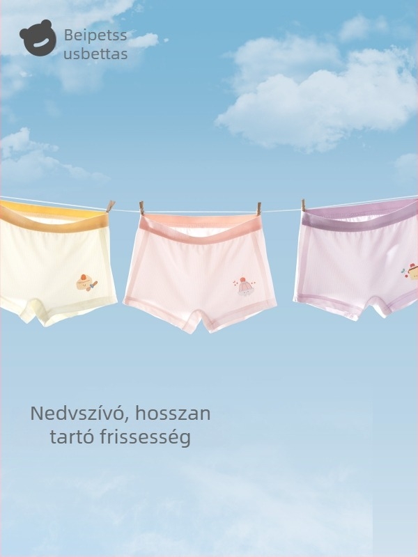Betides gyerekeknek szóló Ice Silk alsónemű lányoknak, nyár, modal, lélegző, puha, vékony, antibakteriális boxernadrág
