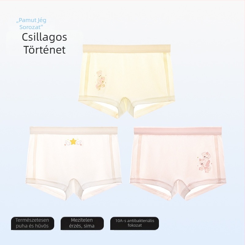 Betides gyerekeknek szóló Ice Silk alsónemű lányoknak, nyár, modal, lélegző, puha, vékony, antibakteriális boxernadrág