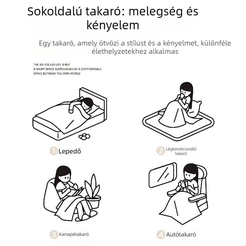 Flanel takaró Cartoon mintával, puha és meleg, ideális irodai kanapéra és rövid szundikákhoz