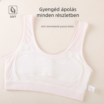 Félvarrás nélküli, magas rugalmasságú lányoknak szánt felső, kényelmes és lélegző, 9–12 éveseknek, acélgyűrű nélkül