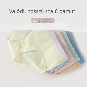Lányoknak készült 100% pamut alsónemű, Típus A, nyomásmentes, kényelmes és könnyű, 3–8 éves gyerekeknek (100–140 cm)