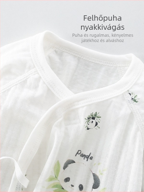 Újszülött pamut nyári hálóruha – ultra vékony, lélegző, merevítés nélküli felső, monasztikus stílusban