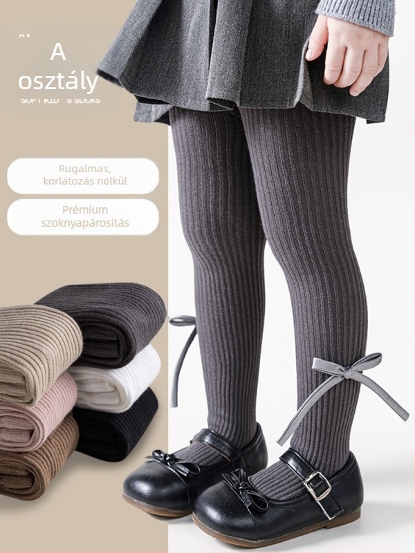 Tavasz–Ősz–Tél új gyerekeknek harisnyanadrág és leggings csiszolt pamutból, osztály A