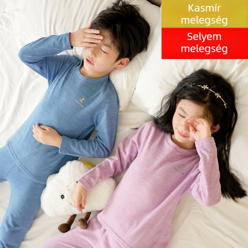 Új gyerek termo felső és alsó szett – 2205, ősz-tél, varrás nélküli, vastag
