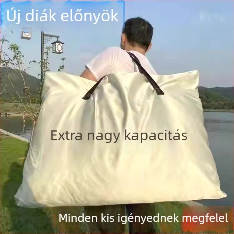 Költöztető tároló táska, nagy kapacitású paplanok és pehelykabátok számára; por- és vízálló kézitáska poggyásznak