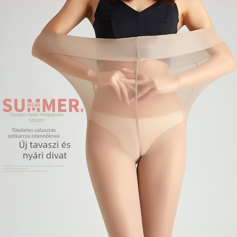 Bársonyos nylon harisnya, vékony, tavasz-ősz, magas derekú, egyszínű