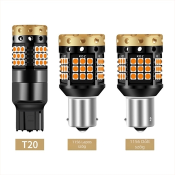 LED indexlámpa dekóderrel, anti-flicker, 12-24V 3030-45SMD 7440 1156 PY21W 6000K