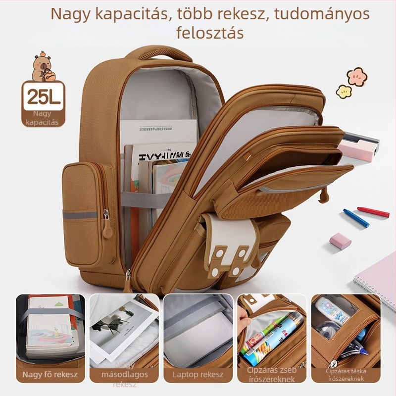Nezha görgős iskolatáska általános iskolásoknak, 1–6. évfolyam, uniszex, nagy kapacitás, vízálló