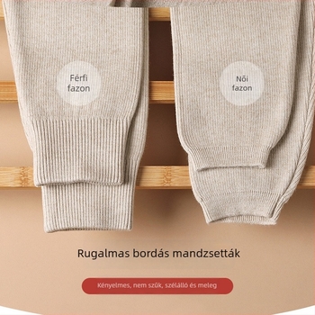 Uniszex gyapjú termikus leggings, magas derekú, vastag, téli viselet 2025