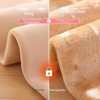 Gyerekeknek szóló tánc harisnyanadrág fleece béléssel, közepesen vastag, fehér