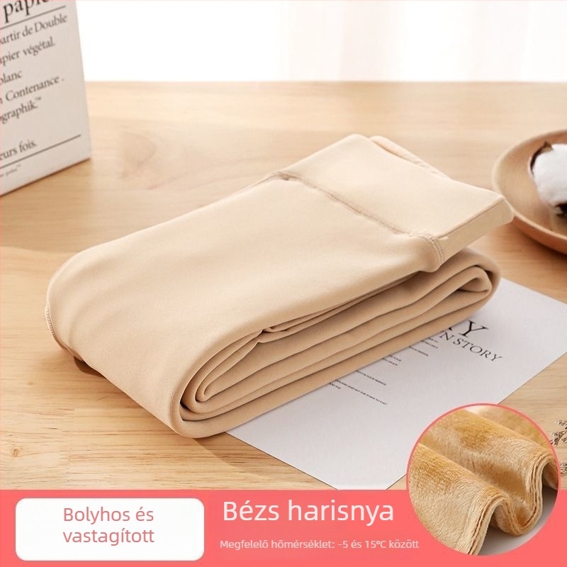 Gyerekeknek szóló tánc harisnyanadrág fleece béléssel, közepesen vastag, fehér