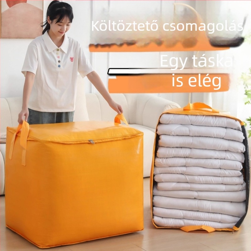 Nagy kapacitású költöztető táska ruhák és ágyneműk tárolására