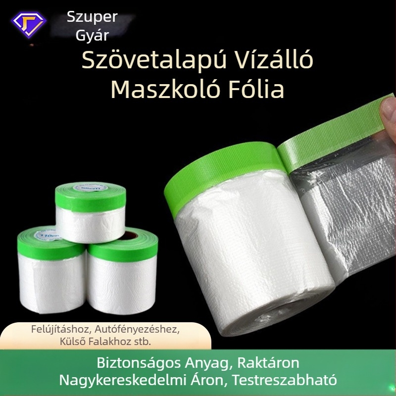 Magas tapadású, vízálló maszkoló fólia külső falakhoz és autófestéshez, por- és vízálló védelem dekoratív felületekhez és kőhatású bevonatokhoz