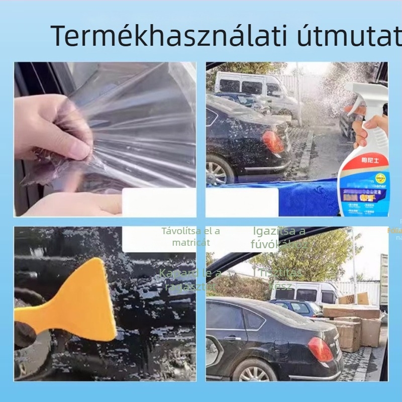 Autóablak fólia ragasztóeltávolító – erőteljes szer a régi fólia ragasztónyomainak eltávolításához a fényezésről