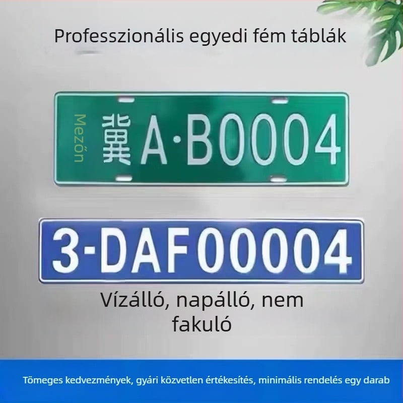 Személyre szabott fényvisszaverő rendszámtábla jelző a gyári belső térhez és autószalon falidekor medál