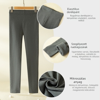 Derong mikroszálas téli női leggings – karcsú fazon, magas derék, plusz méret, meleg
