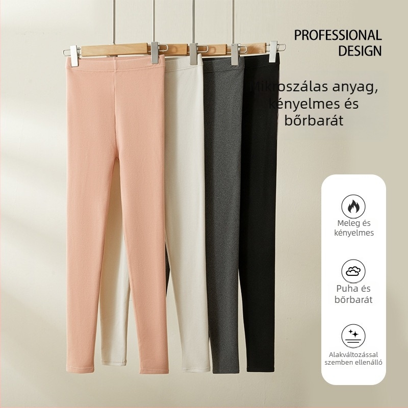 Derong mikroszálas téli női leggings – karcsú fazon, magas derék, plusz méret, meleg