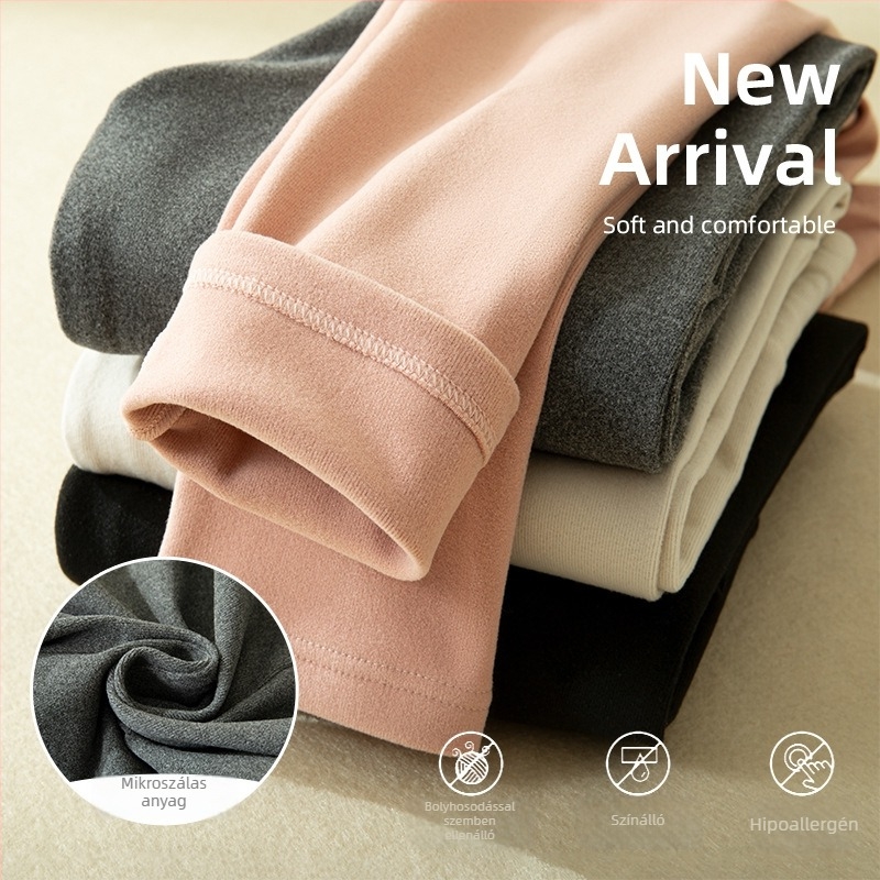 Derong mikroszálas téli női leggings – karcsú fazon, magas derék, plusz méret, meleg