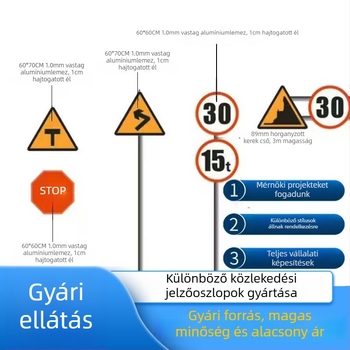 Alumínium autópálya jelzőtábla egyoszlopos konzolos tartóval