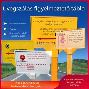 FRP Figyelmeztető tábla földalatti elektromos kábelek és gázvezetékek számára – Tilos horgászni