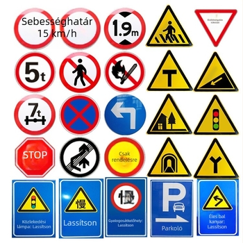 Anke sebességkorlátozó tábla, útjelző tábla, közlekedési tábla, biztonsági tábla, parkolás tilos tábla