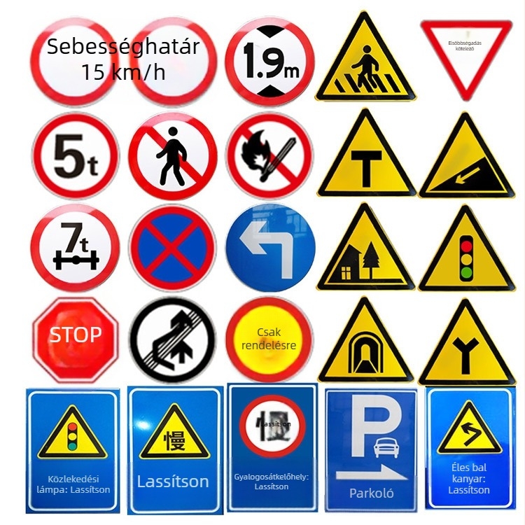 Anke sebességkorlátozó tábla, útjelző tábla, közlekedési tábla, biztonsági tábla, parkolás tilos tábla