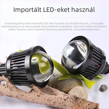 2,5 hüvelykes LED magasfényű kanón, ultraszéles fény, 12–24V, IP68, 38W, 5000 lm, kék démon-szem halo