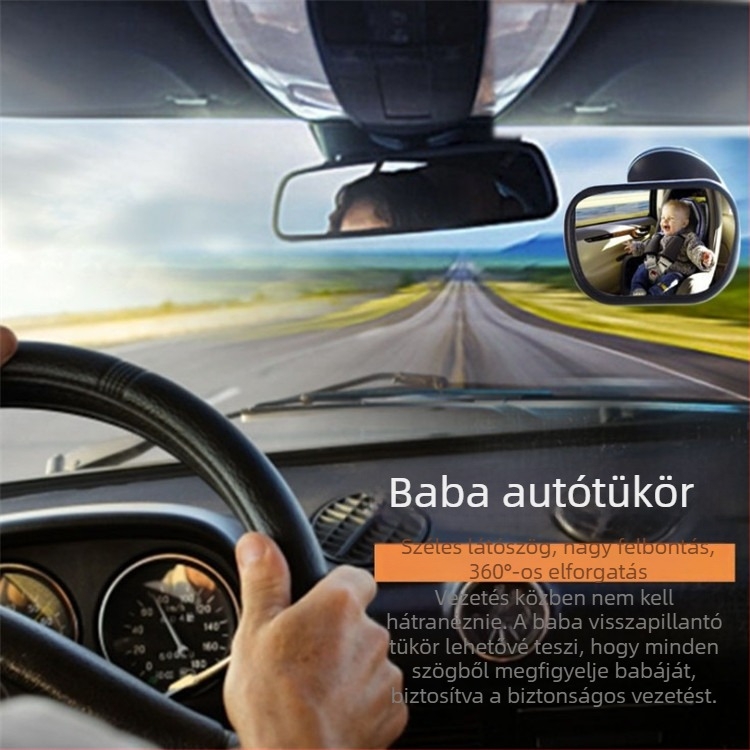 Baba megfigyelő tükör autóhoz, univerzális belső kiegészítő
