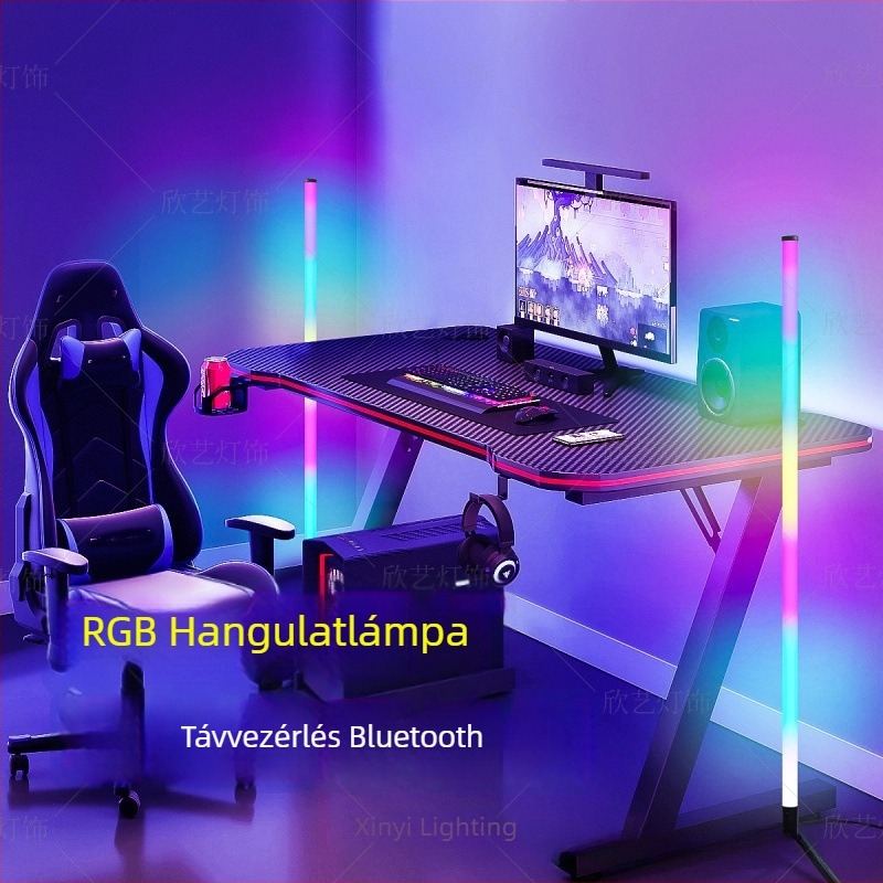 RGB atmoszférikus álló- és asztali lámpa Bluetooth-távirányítóval, modern minimalist design, livestream háttervilágítás