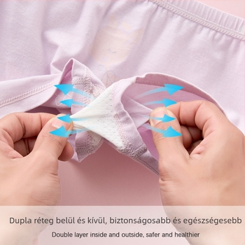 Gyerekeknek készített 100% pamut alsónemű, A-típusú pamut, 6–12 éves lányoknak, nyári vékony boxeralsó, nem szorít