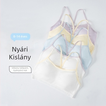 Lányoknak készült könnyű camisole melltartó nyárra, viszkóz anyag, teljes kosár, merevítő nélkül