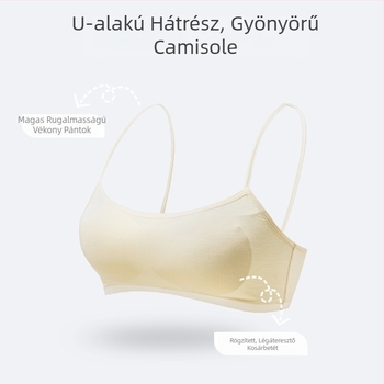 Lányoknak készült könnyű camisole melltartó nyárra, viszkóz anyag, teljes kosár, merevítő nélkül