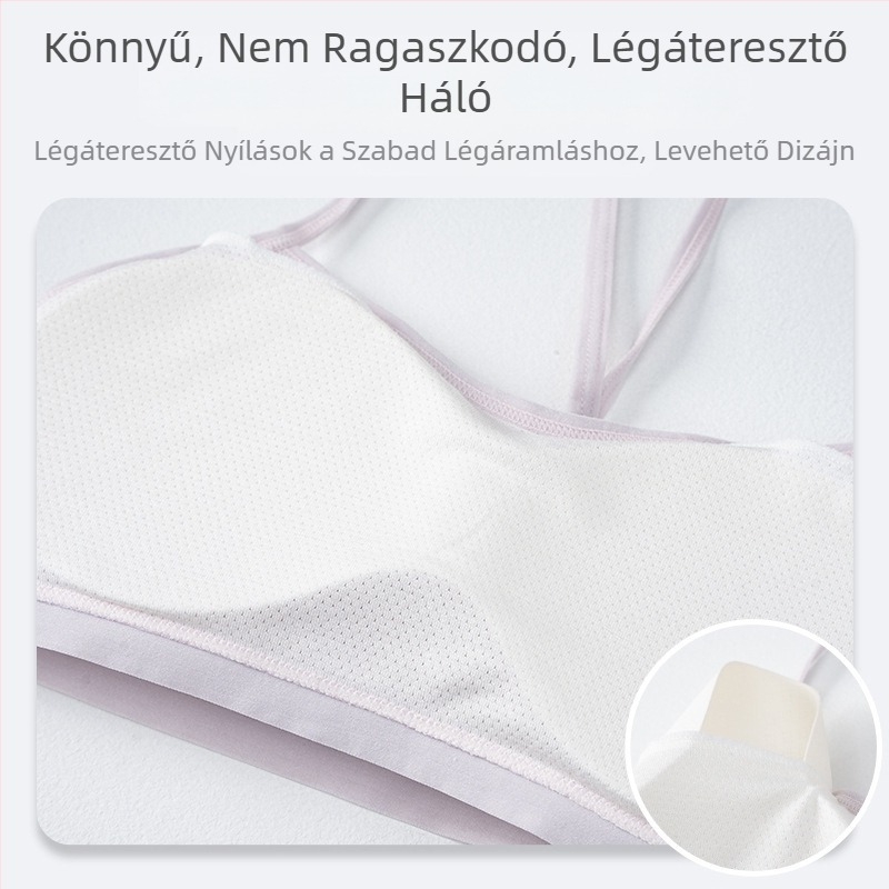 Lányoknak készült könnyű camisole melltartó nyárra, viszkóz anyag, teljes kosár, merevítő nélkül