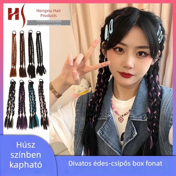 Kézzel készített halcsont fonat paróka copffal