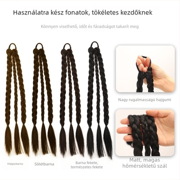 Kézzel készített halcsont fonat paróka copffal
