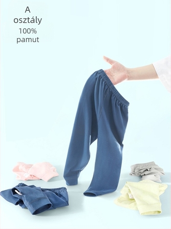 100% pamut babáknak készült leggings, osztály A, puha, unisex hosszú nadrágok gyerekeknek tavasszal és ősszel
