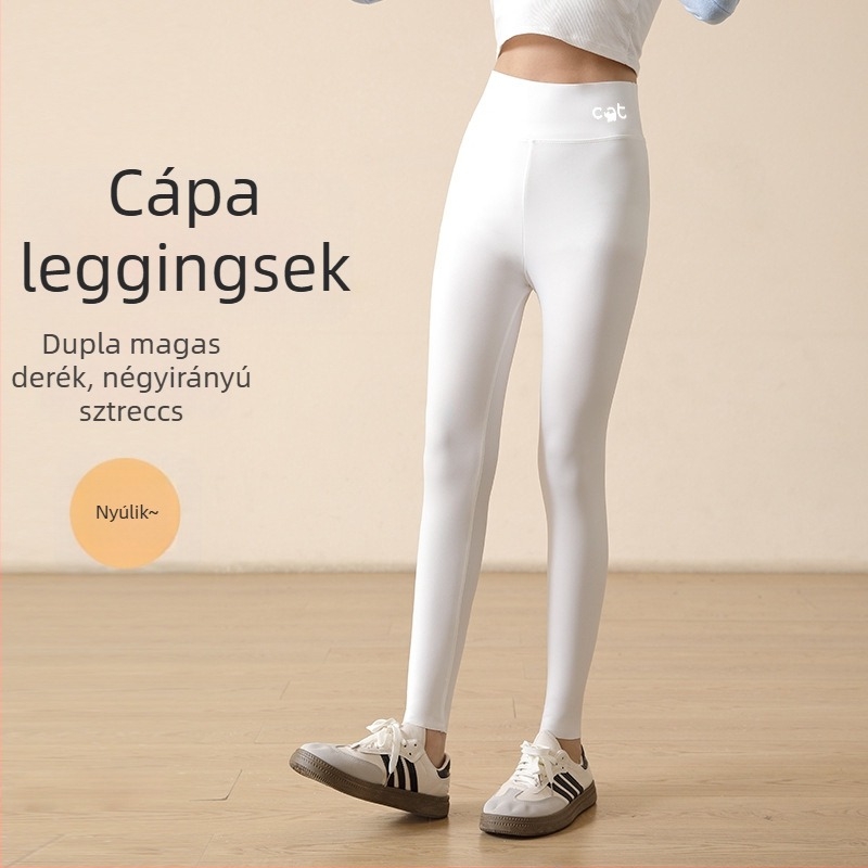 Lányoknak készült cápa mintás leggings tavasz–nyárra, Barbie-stílusú jóga nadrág gyermekeknek, rugalmas és szorosan illeszkedő