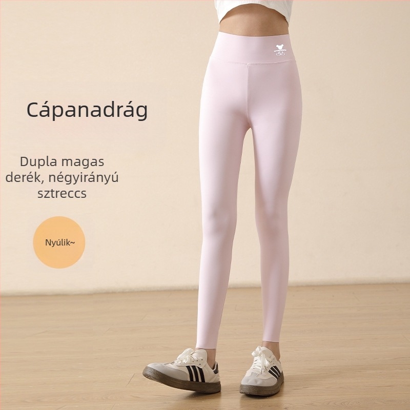 Lányoknak készült cápa mintás leggings tavasz–nyárra, Barbie-stílusú jóga nadrág gyermekeknek, rugalmas és szorosan illeszkedő