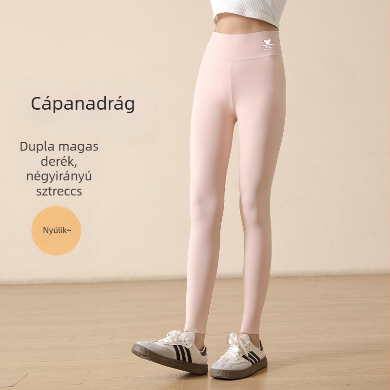 Lányoknak készült cápa mintás leggings tavasz–nyárra, Barbie-stílusú jóga nadrág gyermekeknek, rugalmas és szorosan illeszkedő
