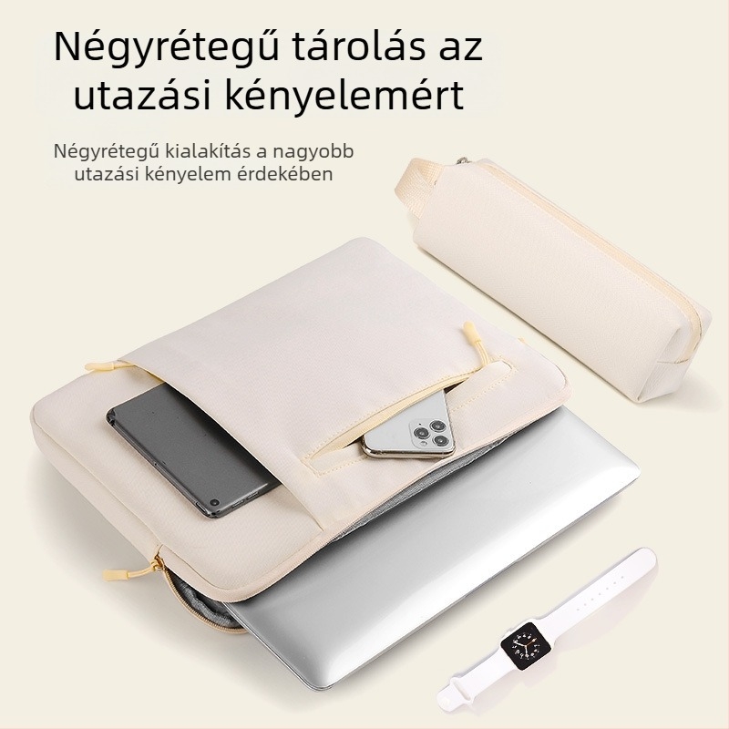 14 hüvelykes laptop- és tablet belső tok védőfedéllel