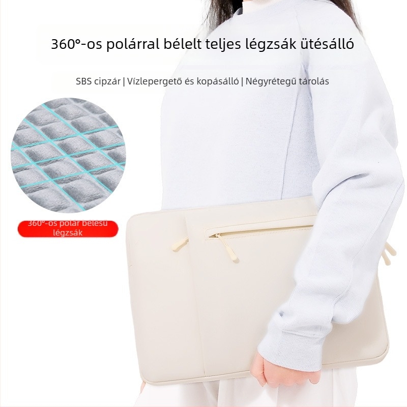 14 hüvelykes laptop- és tablet belső tok védőfedéllel