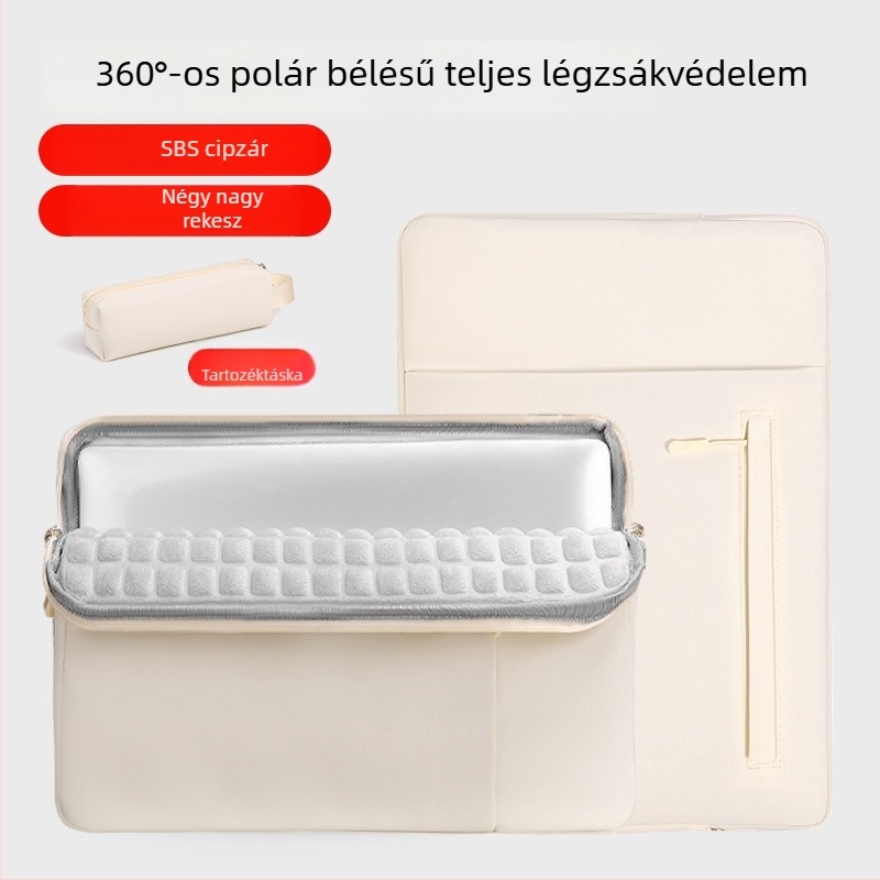 14 hüvelykes laptop- és tablet belső tok védőfedéllel