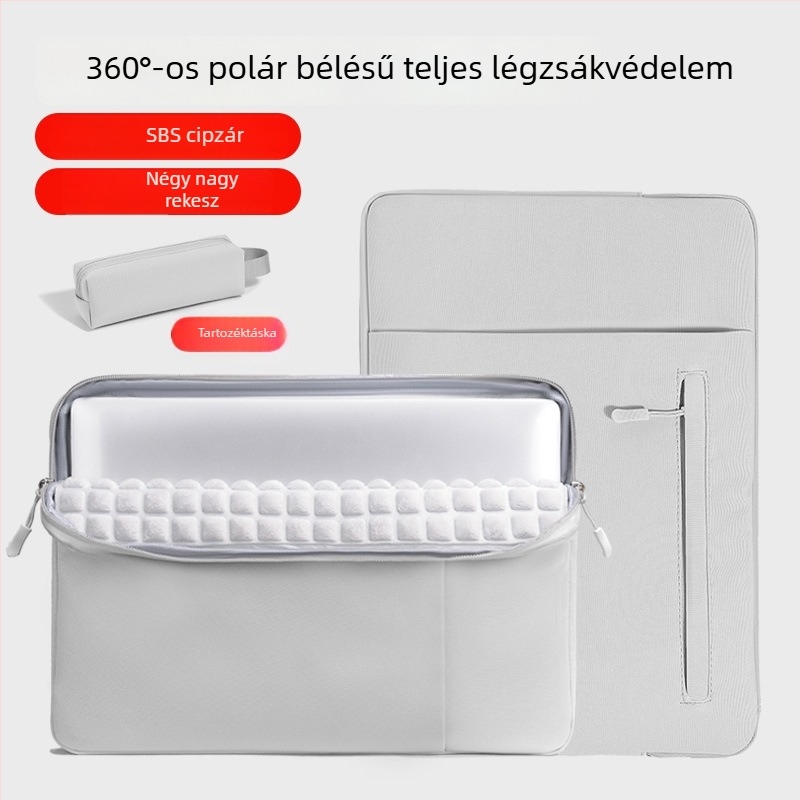 14 hüvelykes laptop- és tablet belső tok védőfedéllel