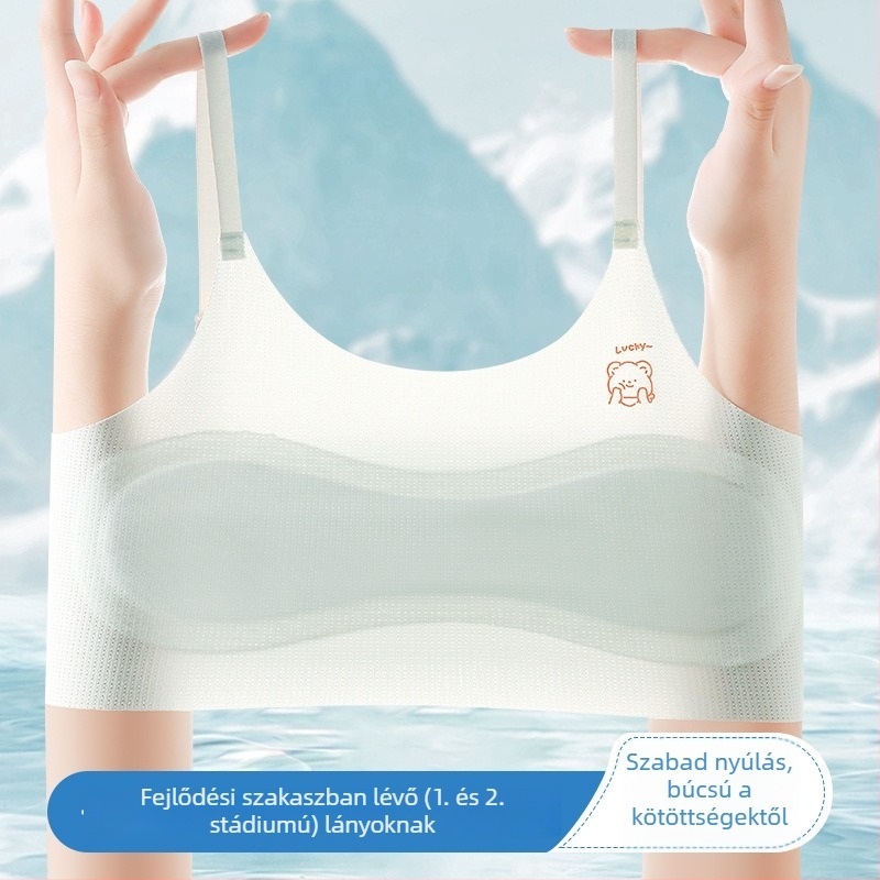 Jégselyem varrás nélküli mellény lányoknak 6–14 évesek, vékony, első fejlesztési szakasz