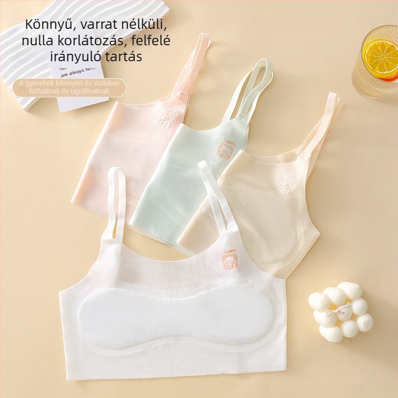 Jégselyem varrás nélküli mellény lányoknak 6–14 évesek, vékony, első fejlesztési szakasz