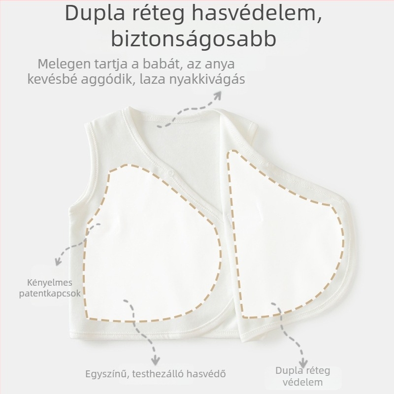 Pamut ujjatlan mellény baba számára – újszülöttek, tavasz/ősz/ tél