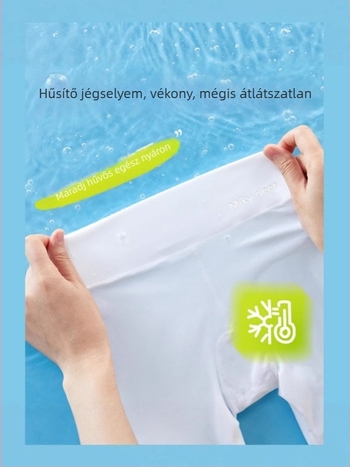 Nylon biztonsági nadrág lányoknak, magas derék, 3/4 hosszú, nyár 2024