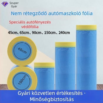 Autófestés maszkoló védőfólia, magas hőmérsékletű, nyom nélkül, elektrosztatikus tapadás, festékátvitel nélkül, magas hőállóságú maszkoló fólia