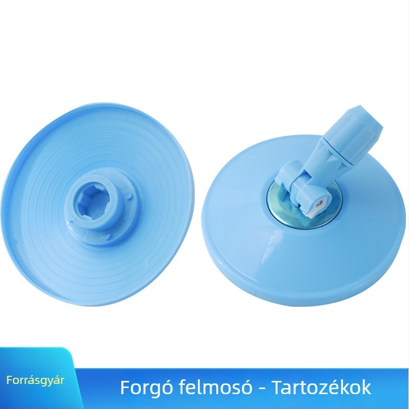 Modern minimál felmosó kézi, forgó kinyomó fejjel, cserélhető nyéllel, görgős fej, rozsdamentes acél kinyomókosárral és pamut fejjel